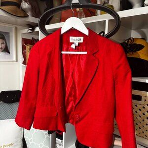 Forever 21, Red, Linen, Blazer